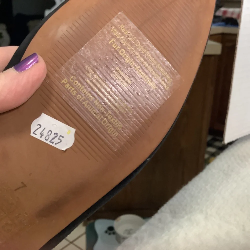 EUC Madewell mules fur leather slip on comfy‎ flats